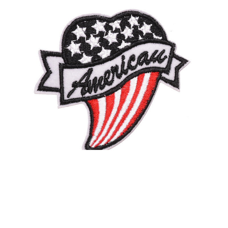 KTX-400595 Embroidered Fabric Flag Patch for Sewing on Apparel and Accessories