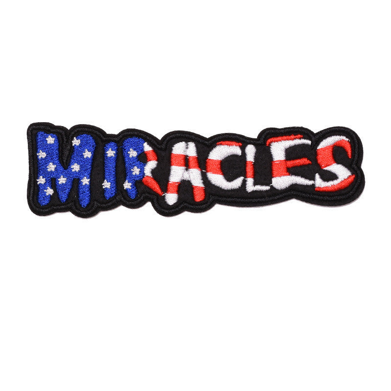 KTX-400595 Embroidered Fabric Flag Patch for Sewing on Apparel and Accessories