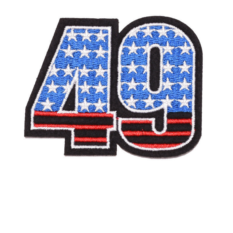 KTX-400595 Embroidered Fabric Flag Patch for Sewing on Apparel and Accessories