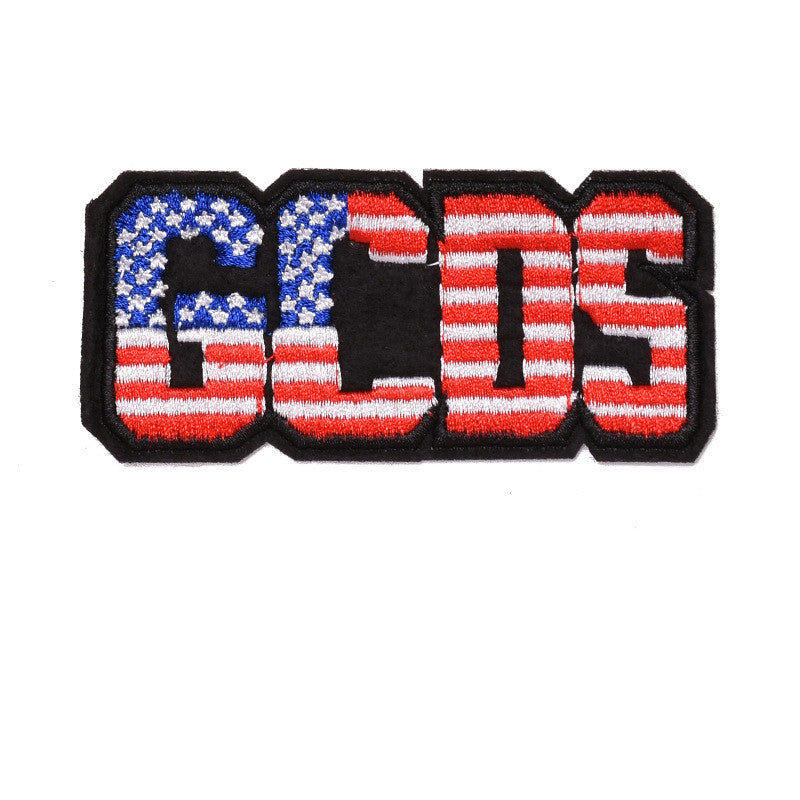 KTX-400595 Embroidered Fabric Flag Patch for Sewing on Apparel and Accessories