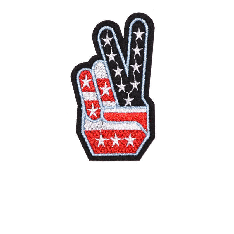 KTX-400595 Embroidered Fabric Flag Patch for Sewing on Apparel and Accessories