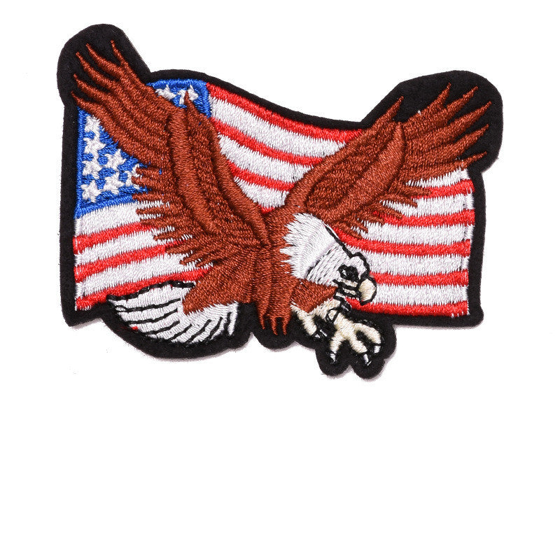 KTX-400595 Embroidered Fabric Flag Patch for Sewing on Apparel and Accessories