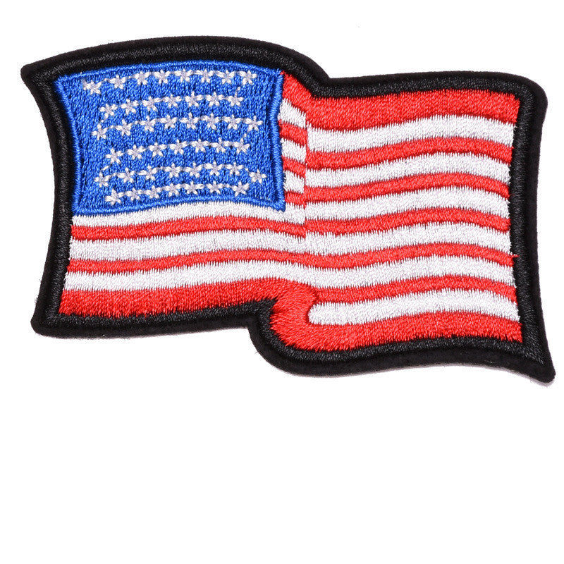 KTX-400595 Embroidered Fabric Flag Patch for Sewing on Apparel and Accessories