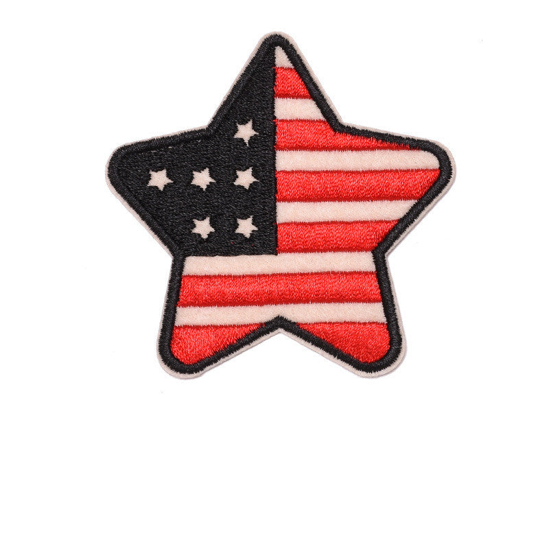KTX-400595 Embroidered Fabric Flag Patch for Sewing on Apparel and Accessories