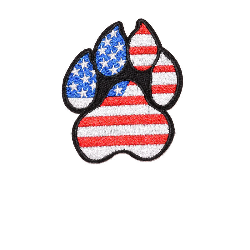 KTX-400595 Embroidered Fabric Flag Patch for Sewing on Apparel and Accessories