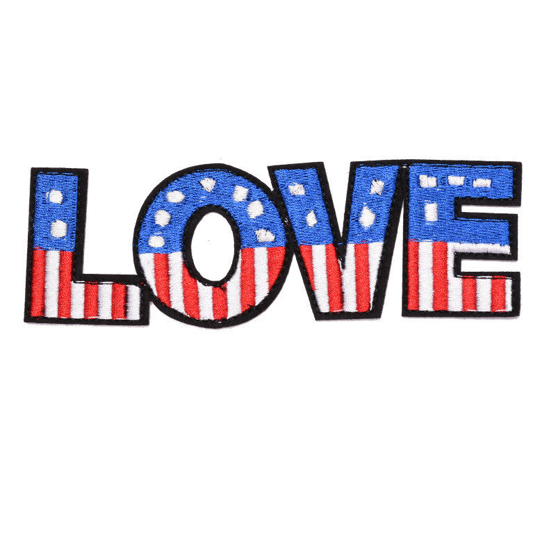 KTX-400595 Embroidered Fabric Flag Patch for Sewing on Apparel and Accessories