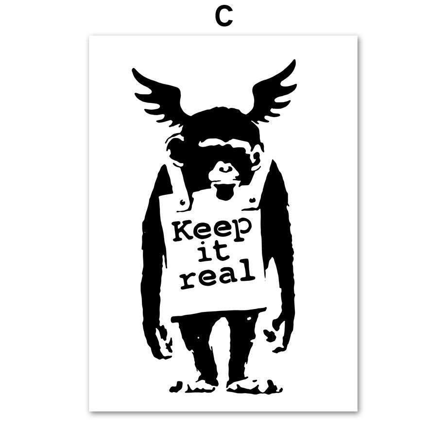 KTX-400851 Abstract Graffiti Girl Canvas Art for Modern Living Room Decoration