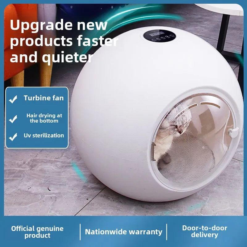 KTX-401171 Eco-Friendly Spherical Pet Hair Dryer for Cats & Dogs - Electric Grooming Bathing Box