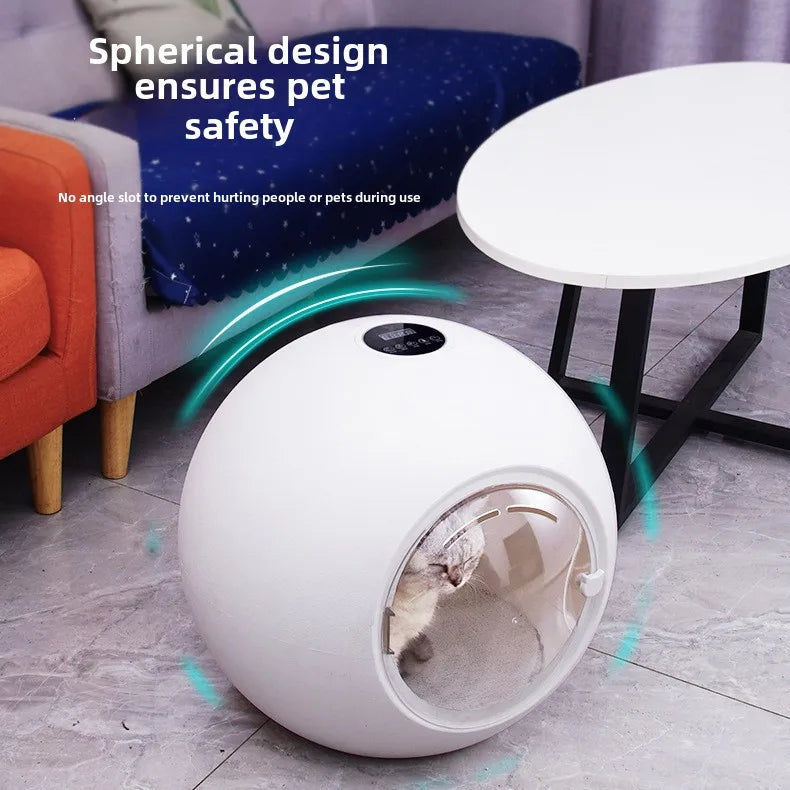 KTX-401171 Eco-Friendly Spherical Pet Hair Dryer for Cats & Dogs - Electric Grooming Bathing Box