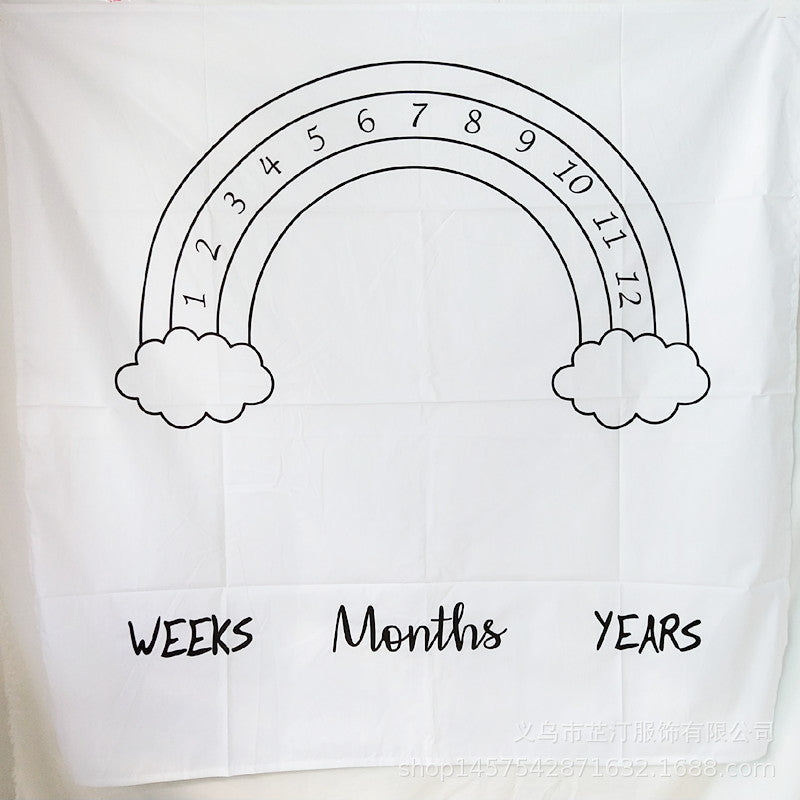 KTX-401491 Newborn Baby Photo Background Cloth - 100x100cm Polyester-Cotton, Thick Texture for Stunning Shots