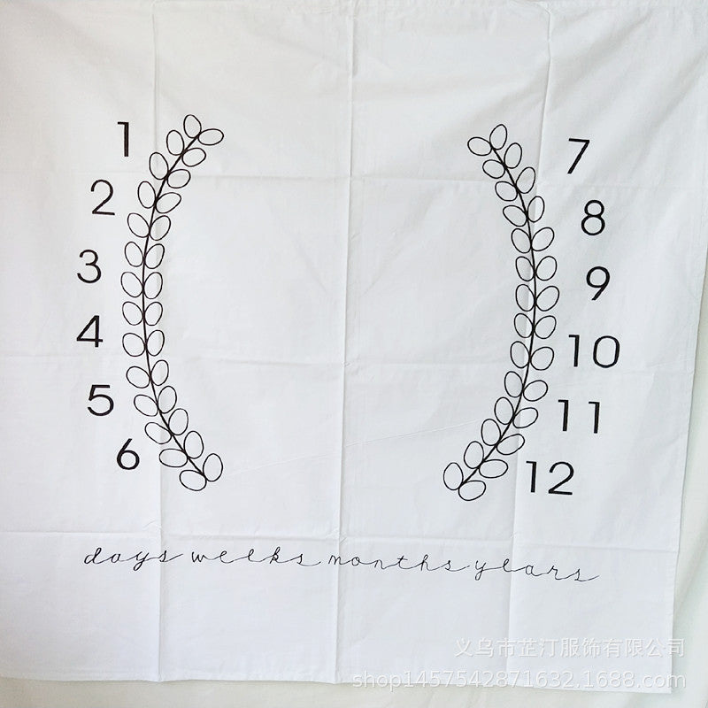 KTX-401491 Newborn Baby Photo Background Cloth - 100x100cm Polyester-Cotton, Thick Texture for Stunning Shots