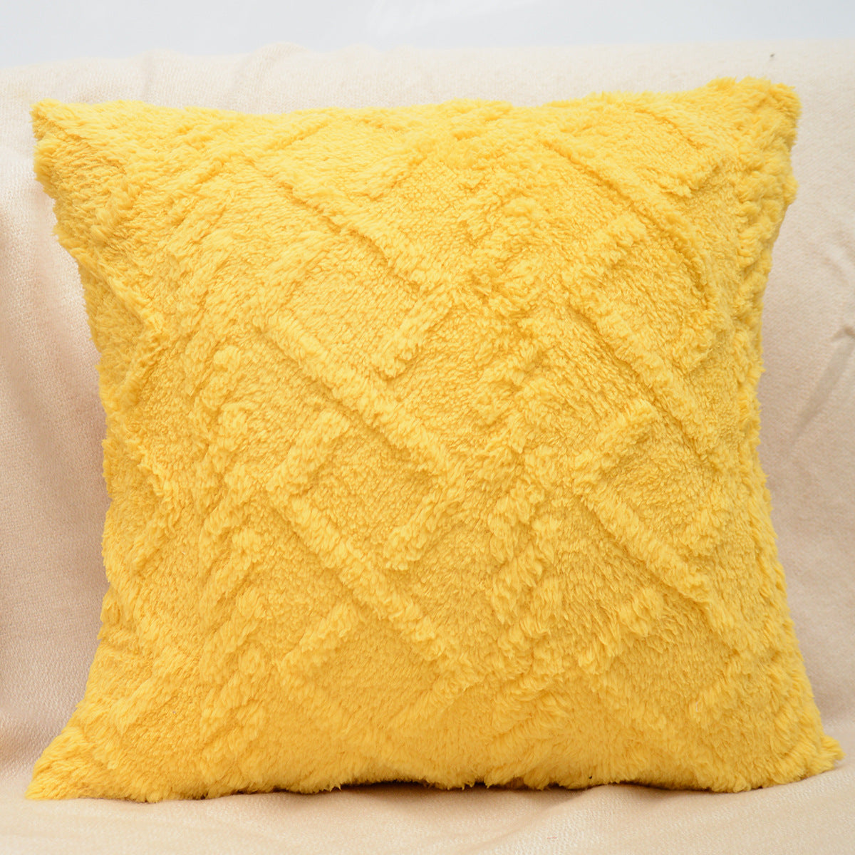 KTX-402067 Retro Plush Soft Fluffy Pillow Cushion for Living Room - Available in Multiple Colors