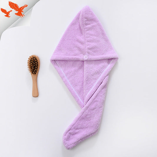 KTX-402643 Superfine Fiber Coral Fleece Hair Dryer Cap - Quick-Drying & Water-Absorbing, 20x60cm, Multiple Colors Available