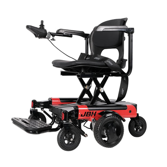 KTX-403091 Electric Power Wheelchair D07 with Removable Lithium Battery, 6 km/h Speed, 120KG Load Capacity, Red