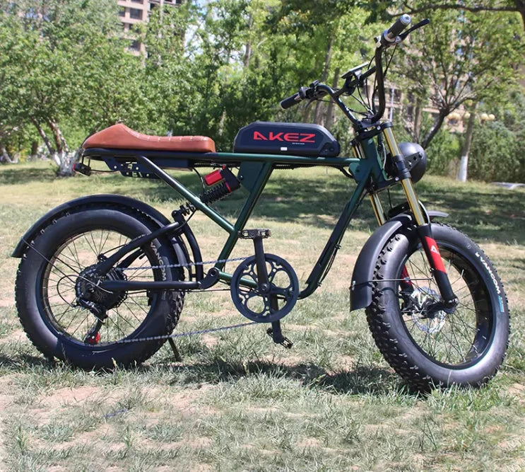 KTX-403539 Electric Mountain Bike with 7-Speed Gears, Integrated Lithium Battery, and Wide Tires