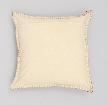 KTX-404179 Stonewashed Cotton Velvet Pillow with Hand-Stitched Edges, 19x19 Inch, Soft Plush Feel