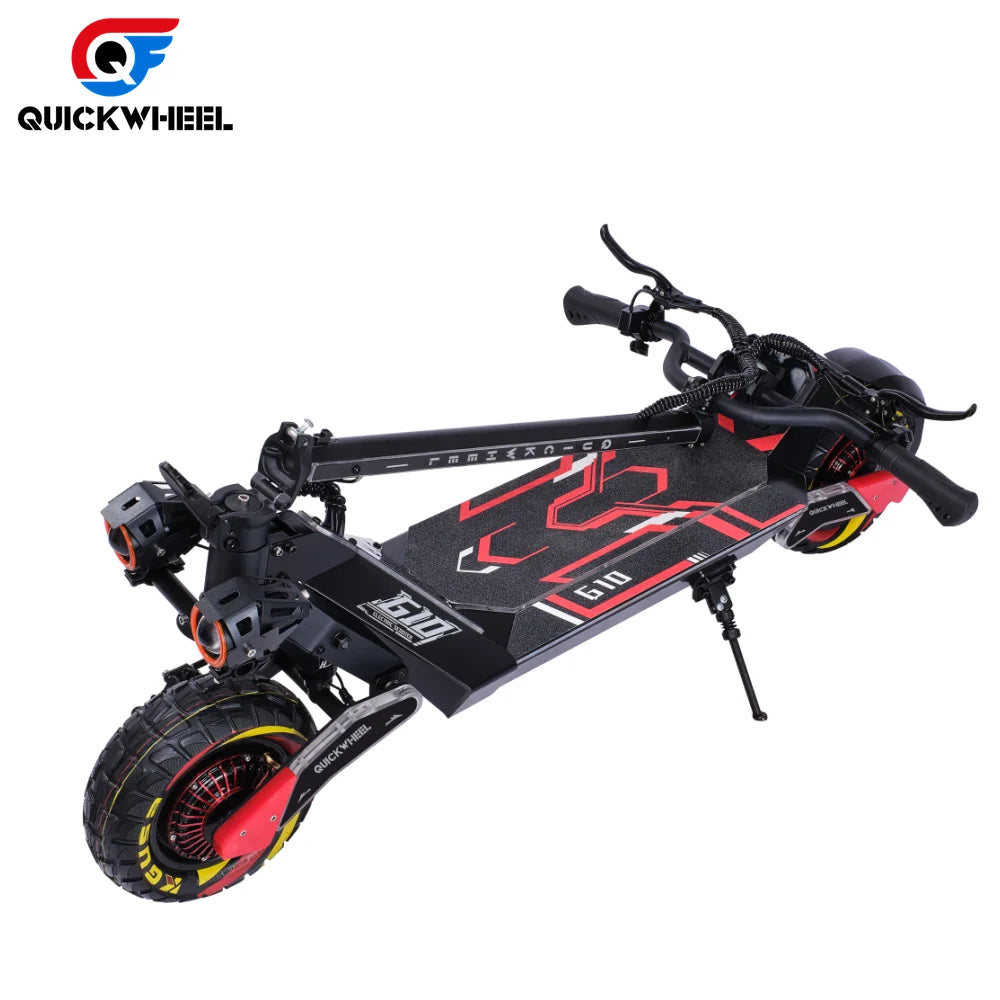 KTX-404243 Electric Scooter with Seat, 4000W Dual Motor, 50-65 km Range, Foldable, Full Suspension, Portable, Aluminum Alloy Frame