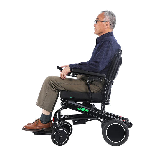 KTX-404243 Lightweight Electric Wheelchair with Motorized Auto-Folding and Unfolding, Aluminum Alloy Frame, Removable Batteries