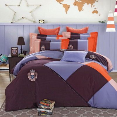 KTX-404371 Cotton Brushed Striped Plaid Four-Piece Set