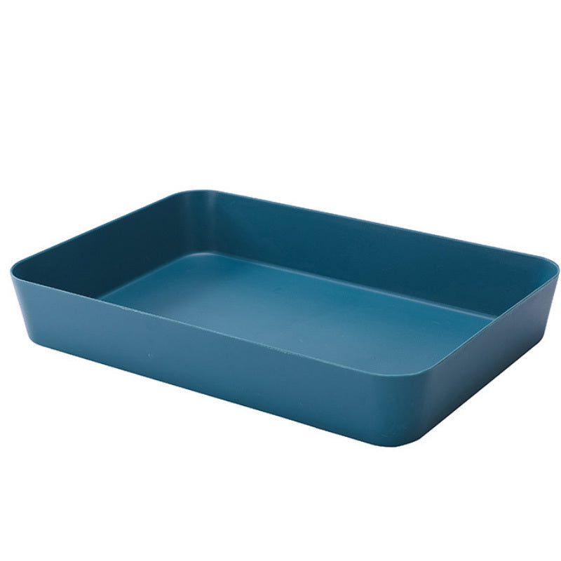 KTX-405075 Simple Modern Plastic Desktop Storage Box for Organizing CDs, Remotes, Magazines, Stationery, and More