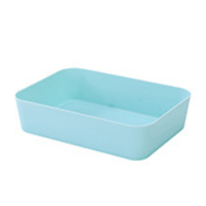 KTX-405075 Simple Modern Plastic Desktop Storage Box for Organizing CDs, Remotes, Magazines, Stationery, and More