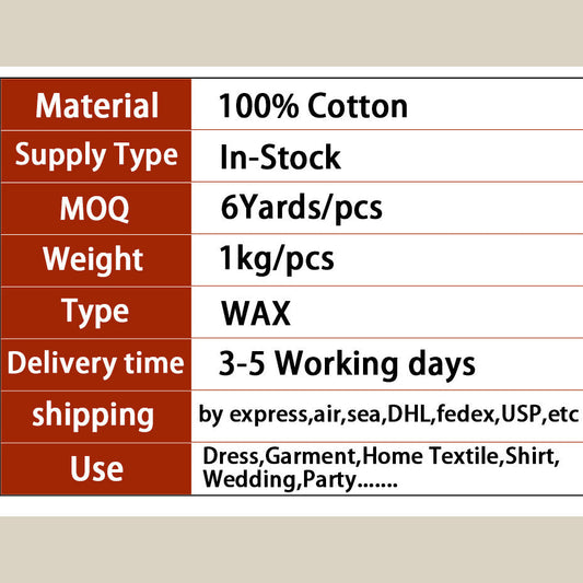 KTX-405203 Vibrant Plant Print African Wax Fabric - 6 Yards of Dutch Batik Fabric for Spring and Summer