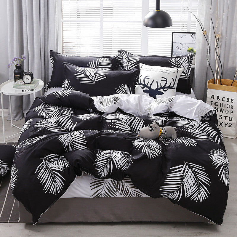 KTX-405843 Bamboo Fiber Polyester Bedding Set with Various Stylish Prints - Three & Four Piece Options