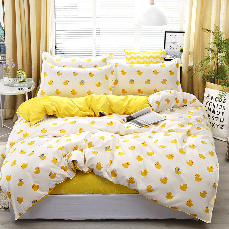 KTX-405843 Bamboo Fiber Polyester Bedding Set with Various Stylish Prints - Three & Four Piece Options