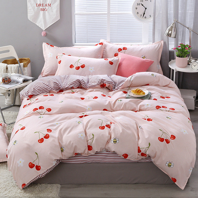 KTX-405843 Bamboo Fiber Polyester Bedding Set with Various Stylish Prints - Three & Four Piece Options