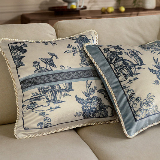 KTX-406675 Fashionable Plush Cushion Cover for Living Room - Printed Design