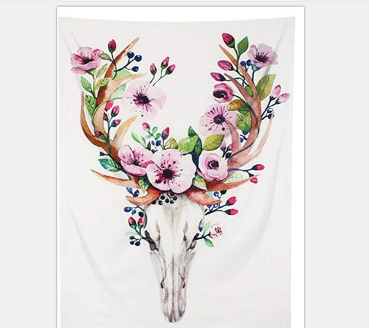 KTX-407379 Nordic Flamingo Landscape Tapestry Wall Hanging for Bedroom and Living Room Decor