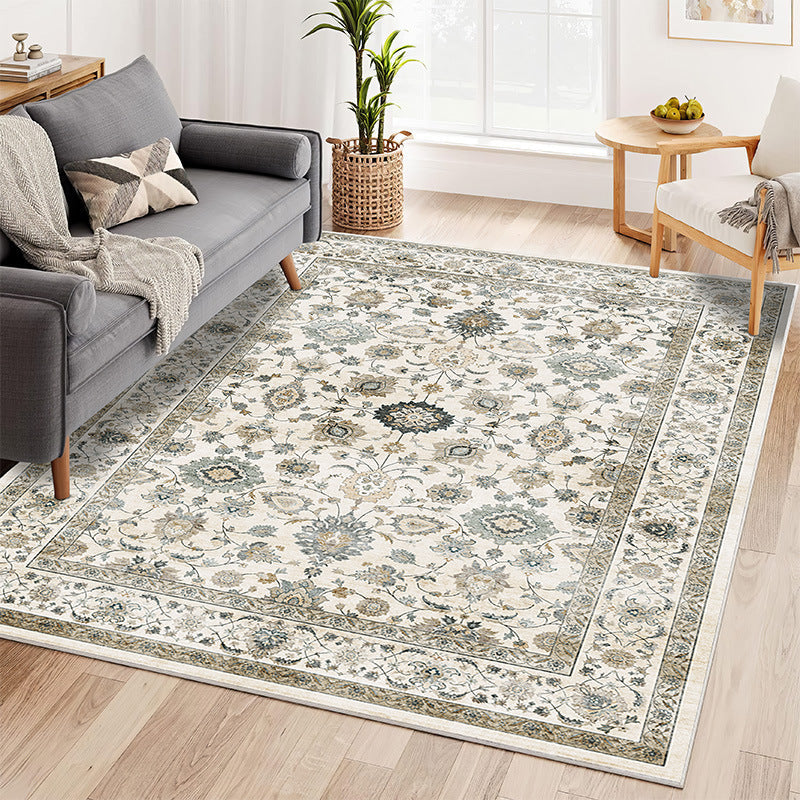 KTX-407571 Geometric Pattern Polyester Fiber Carpet for Modern Living Room and Bedroom, Multiple Sizes Available