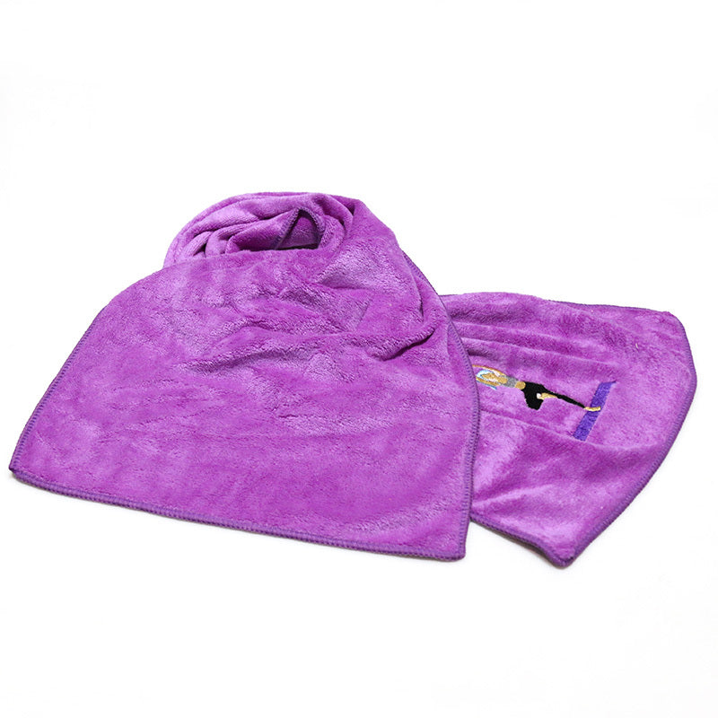 KTX-408403 Embroidered Microfiber Sports Towel - Quick-Dry, Lightweight and Highly Absorbent, 30x100 cm