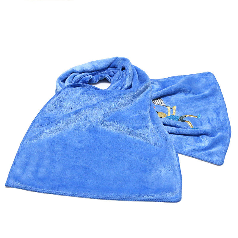 KTX-408403 Embroidered Microfiber Sports Towel - Quick-Dry, Lightweight and Highly Absorbent, 30x100 cm