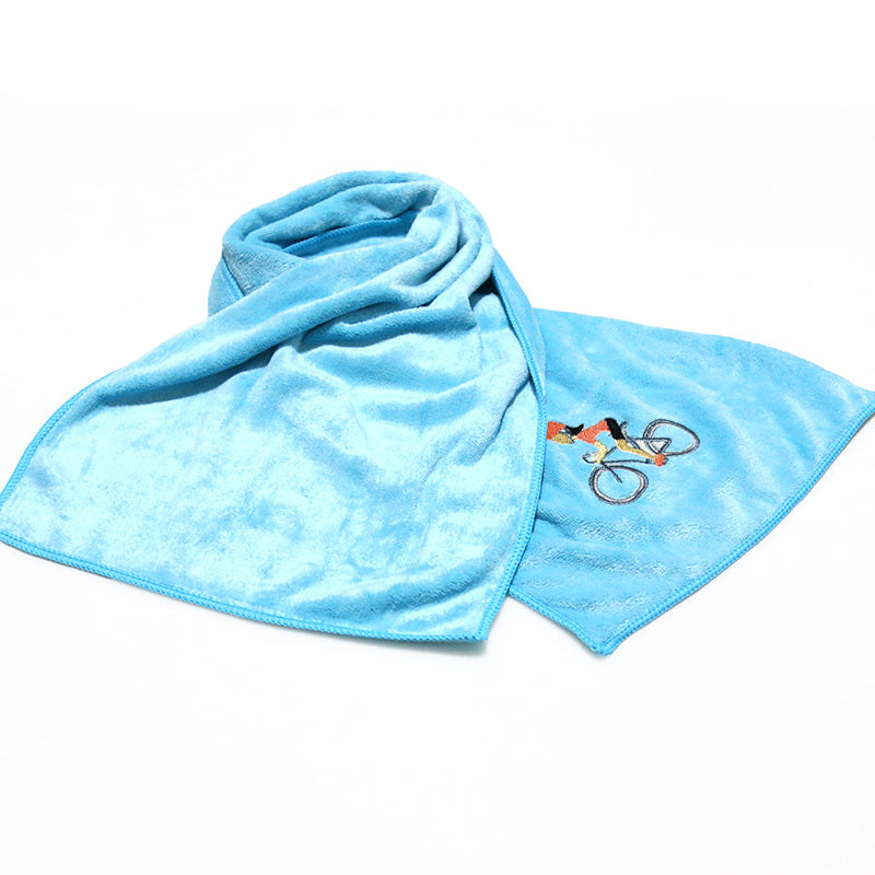 KTX-408403 Embroidered Microfiber Sports Towel - Quick-Dry, Lightweight and Highly Absorbent, 30x100 cm