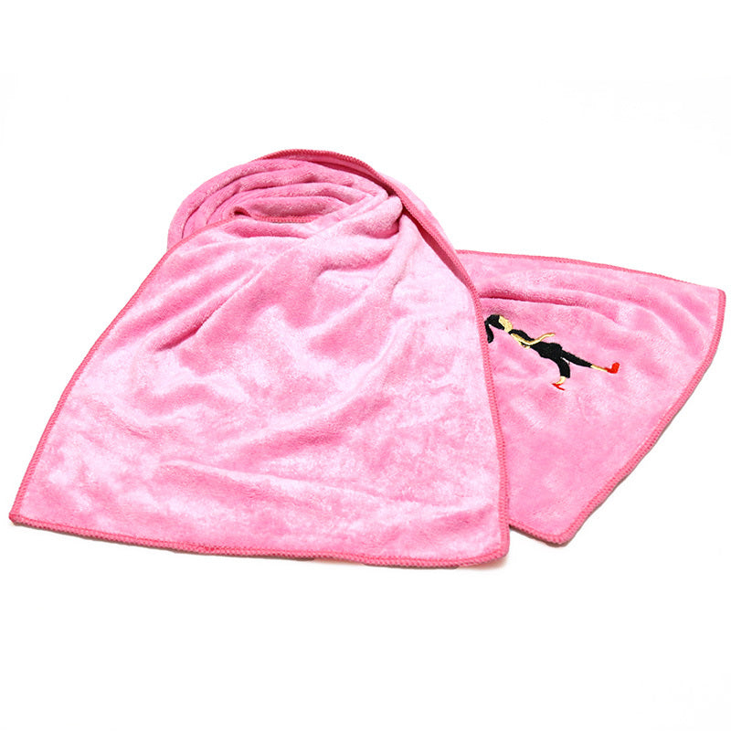 KTX-408403 Embroidered Microfiber Sports Towel - Quick-Dry, Lightweight and Highly Absorbent, 30x100 cm