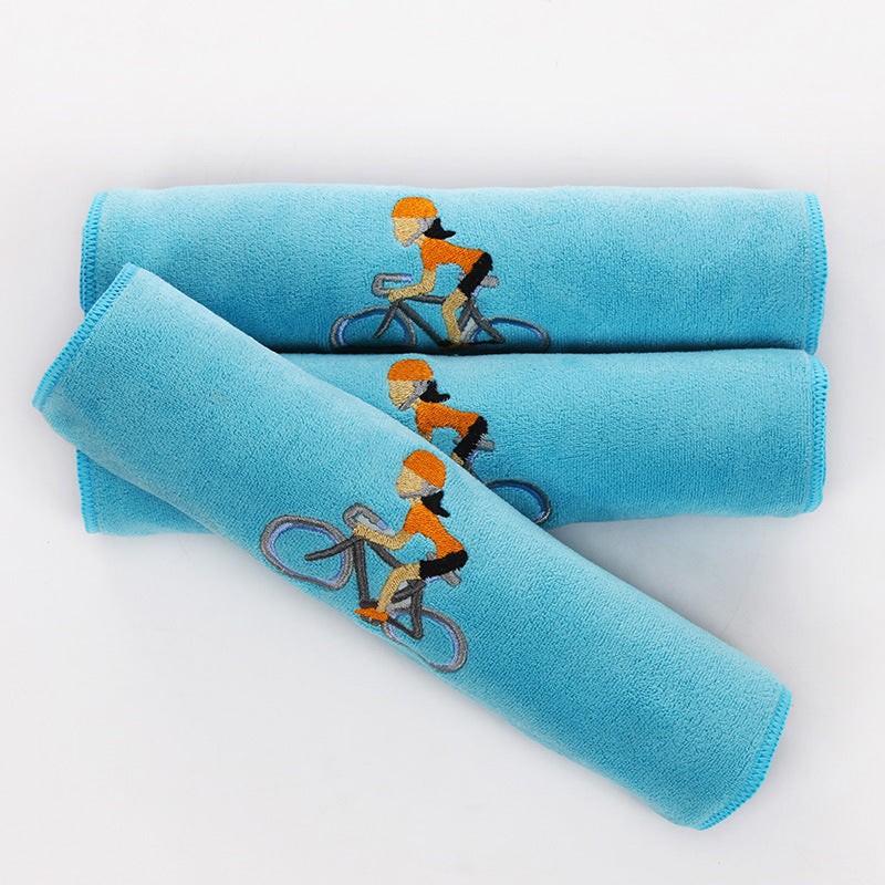 KTX-408403 Embroidered Microfiber Sports Towel - Quick-Dry, Lightweight and Highly Absorbent, 30x100 cm