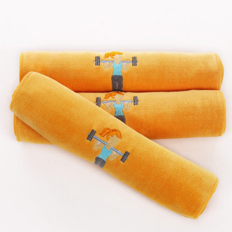 KTX-408403 Embroidered Microfiber Sports Towel - Quick-Dry, Lightweight and Highly Absorbent, 30x100 cm