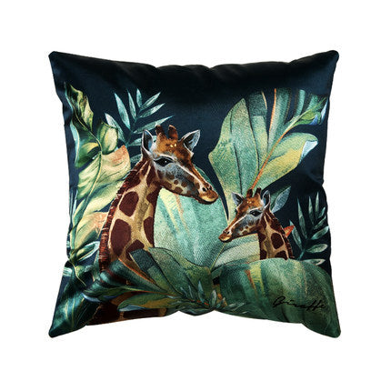 KTX-409875 Modern Tropical Bird and Leaf Print Satin Pillowcase