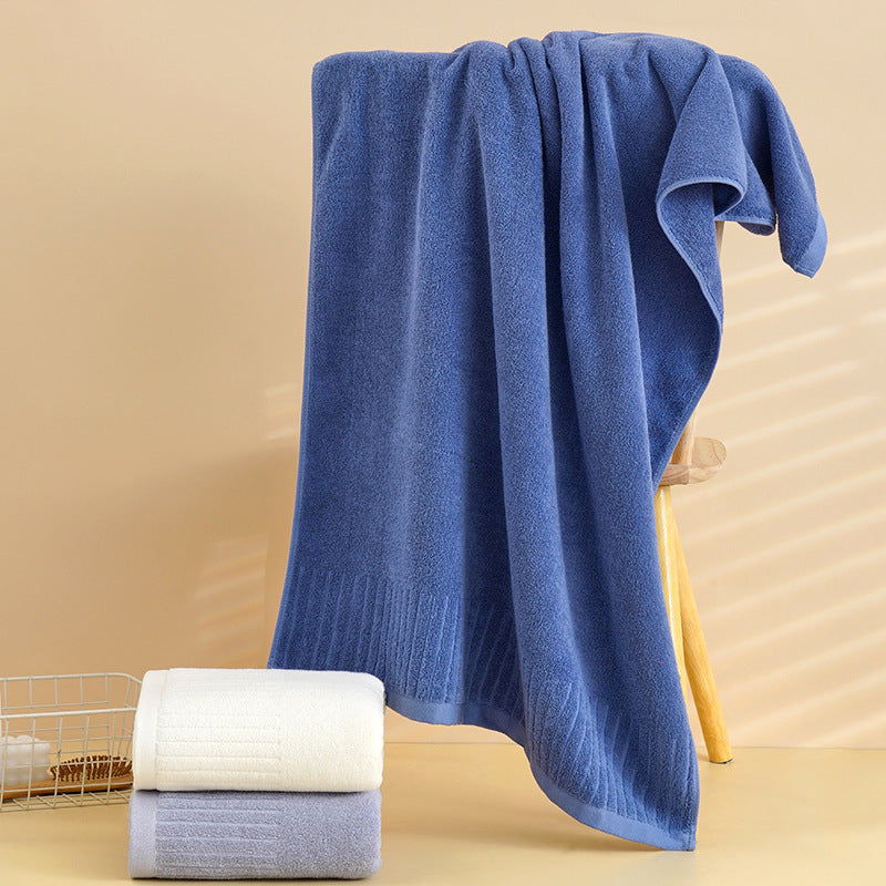 KTX-411539 Pure Cotton Thick Bath Towel - Soft, Absorbent & Lint-Free in Multiple Colors