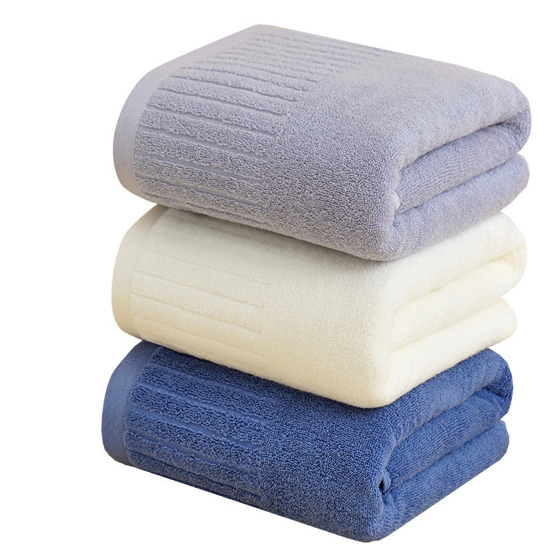 KTX-411539 Pure Cotton Thick Bath Towel - Soft, Absorbent & Lint-Free in Multiple Colors