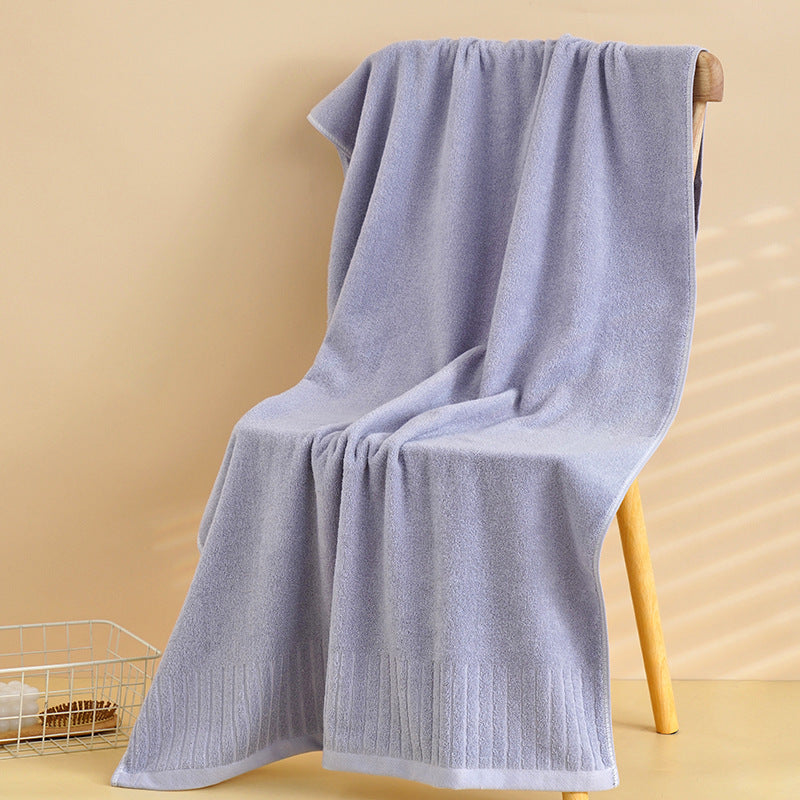 KTX-411539 Pure Cotton Thick Bath Towel - Soft, Absorbent & Lint-Free in Multiple Colors