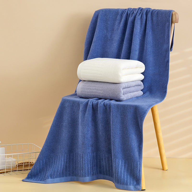 KTX-411539 Pure Cotton Thick Bath Towel - Soft, Absorbent & Lint-Free in Multiple Colors