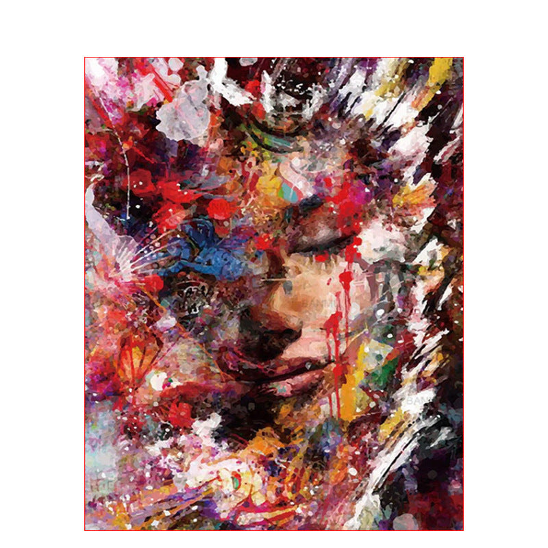 KTX-413203 Digital Oil Painting - Abstract Beauty and Women - Modern Frameless Art, 40X50CM