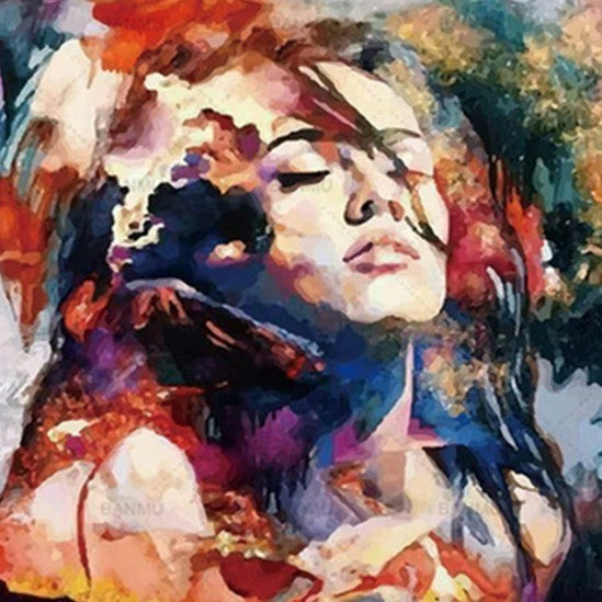 KTX-413203 Digital Oil Painting - Abstract Beauty and Women - Modern Frameless Art, 40X50CM