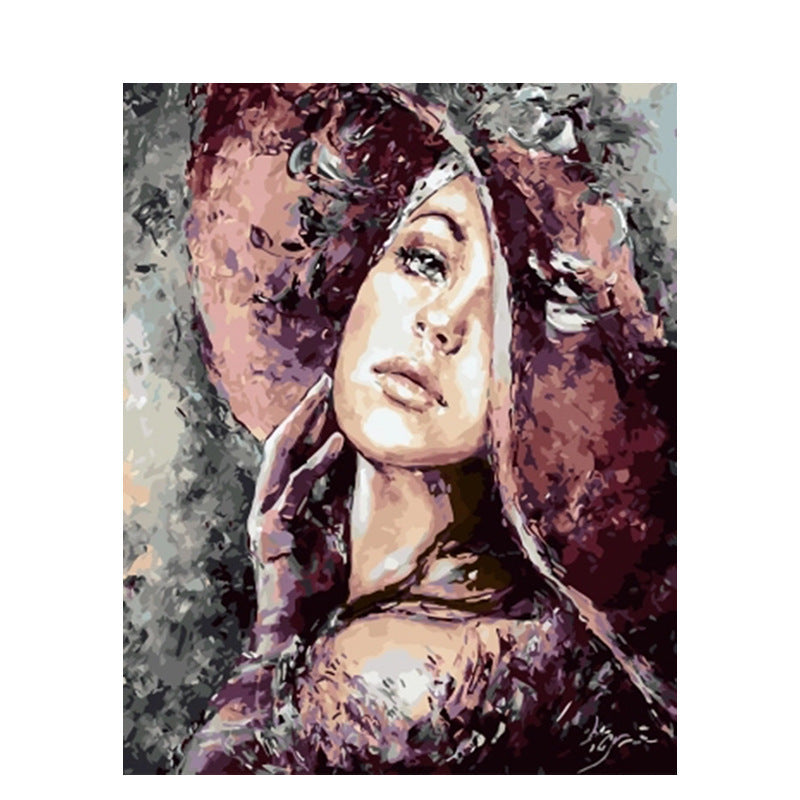 KTX-413203 Digital Oil Painting - Abstract Beauty and Women - Modern Frameless Art, 40X50CM