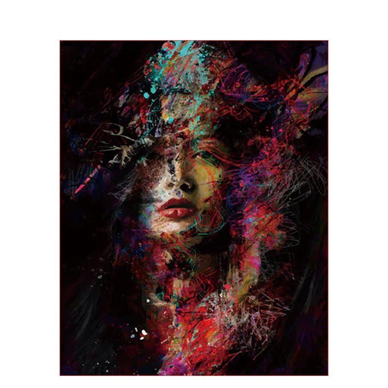 KTX-413203 Digital Oil Painting - Abstract Beauty and Women - Modern Frameless Art, 40X50CM