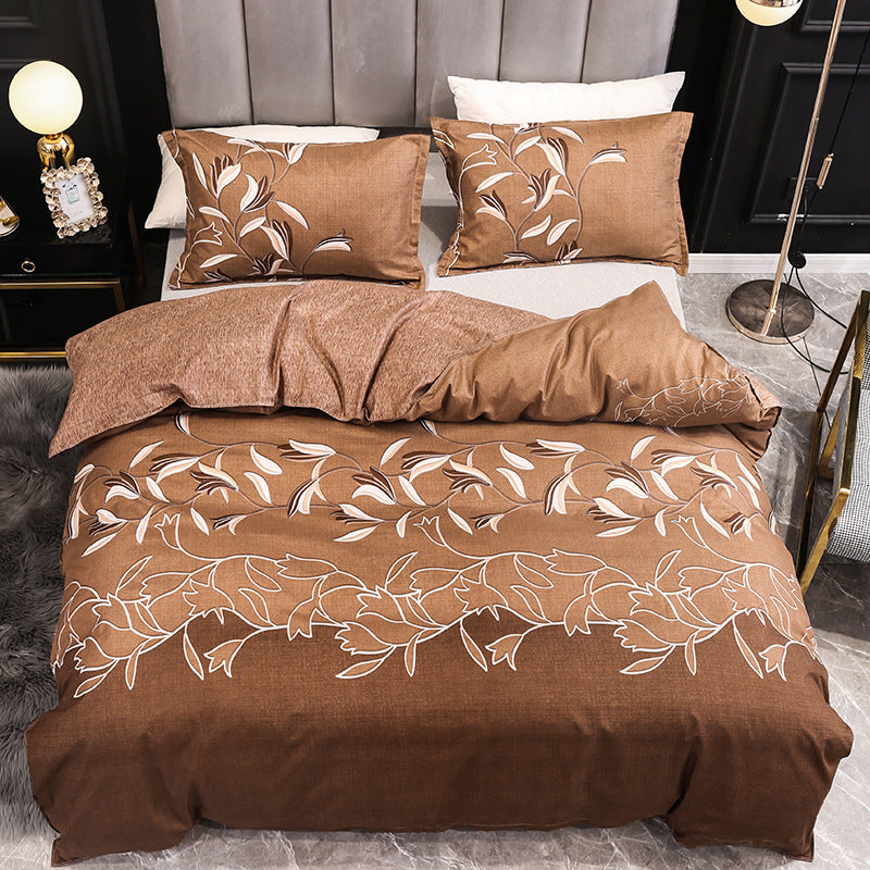 KTX-413587 Three-Piece Bedding Set with Plain Quilt Cover and Pillowcase, 210x210cm Quilt, 50x70cm Pillowcase, Available in Various Colors