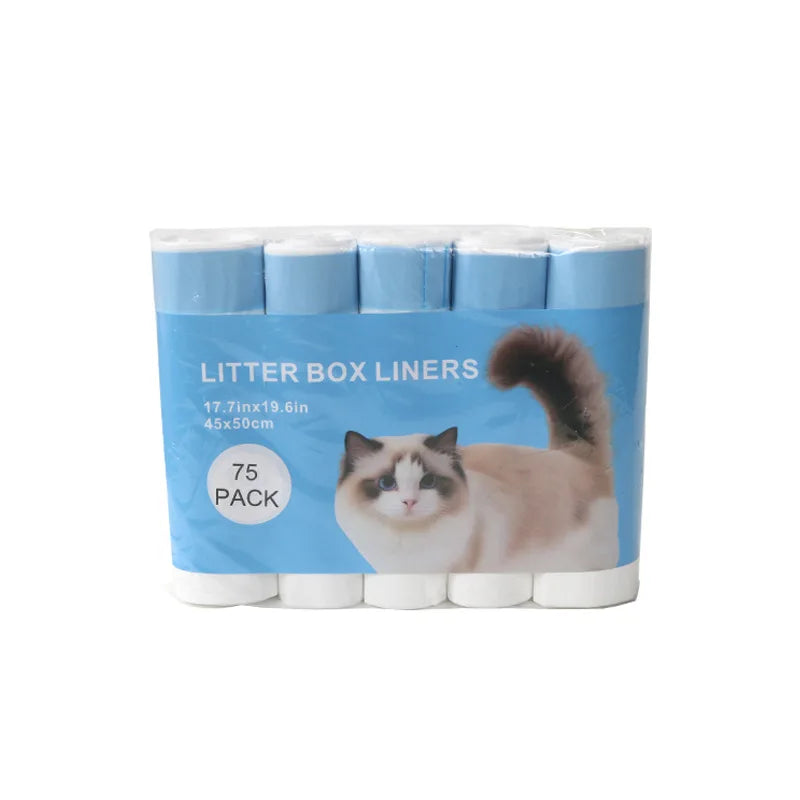 KTX-413715 Eco-Friendly Biodegradable Cat Poop Bags with Strong Odor Control – Simple Style, Unscented, Waterproof