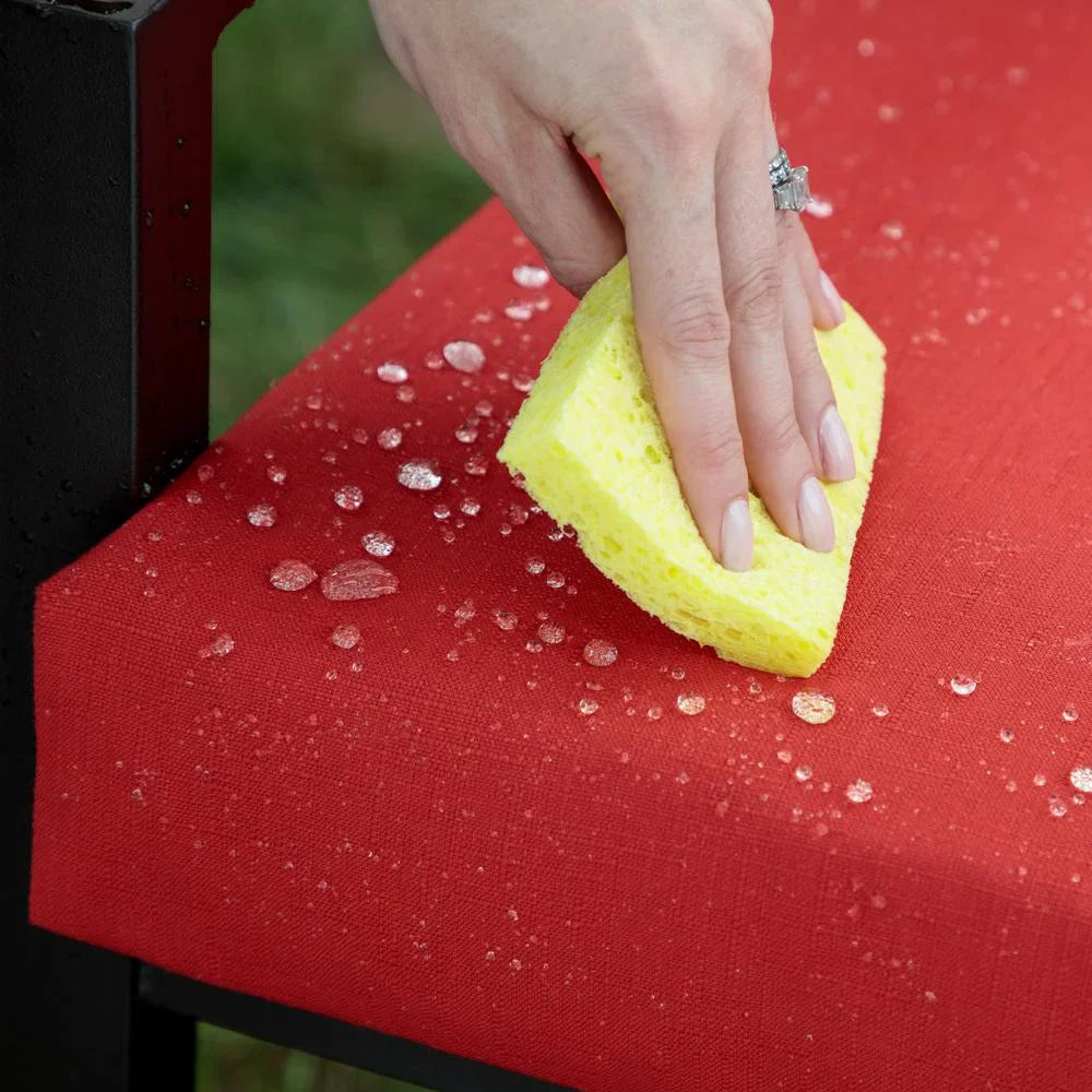 KTX-413779 Dark Gray Custom Embroidered Outdoor Cushion Covers for Chaise Lounge - Water Repellent, 100% Polyester